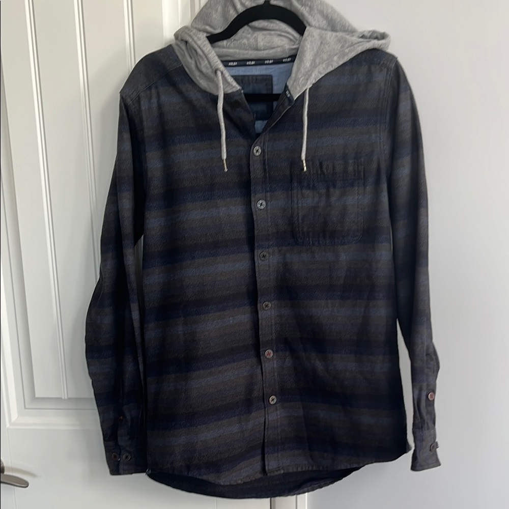 Kolby Hooded Button-Up Shirt S/P